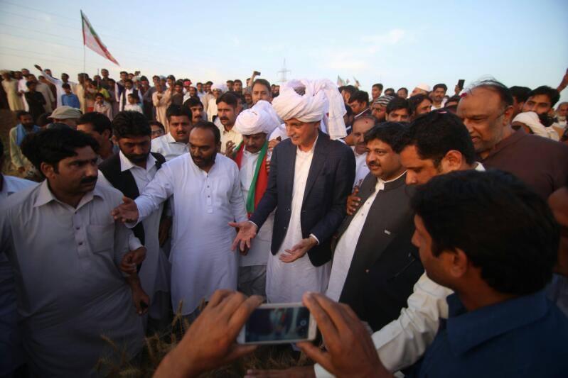 Jahangir Khan Tareen Inaugurating the wheat harvest in Chak Chatha.